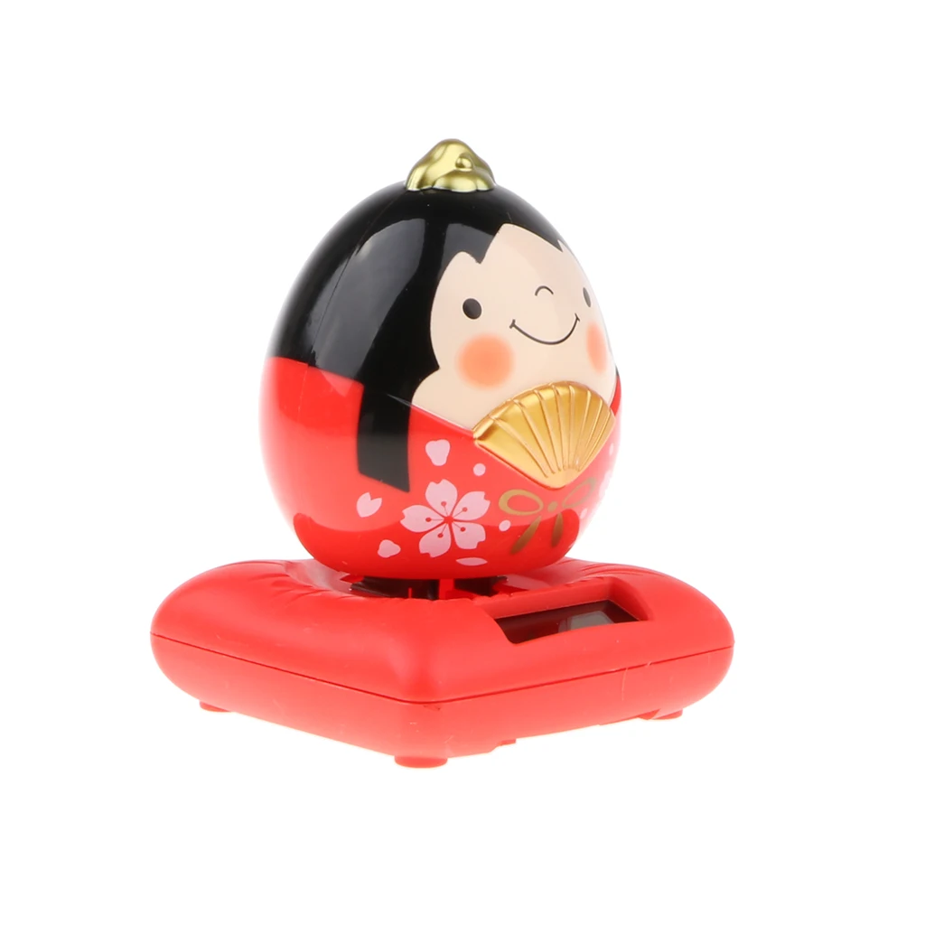 Cute Solar Powered Animated Swing Hands Praying Doll Action Figures Bobbling Toy Auto Car Ornament Home Decoration