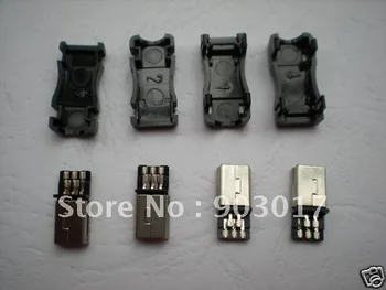 

Mini USB Plug Male Socket Connector 5 Pin Plastic 300 pcs per lot