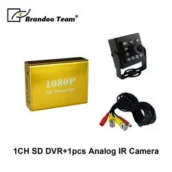 BRANDOO 1CH 1080 P CCTV комплект мини видеорегистратора с 1 шт. 2.0MP AHD ИК-камера DIY Kit домашний магазин офисная система видеонаблюдения
