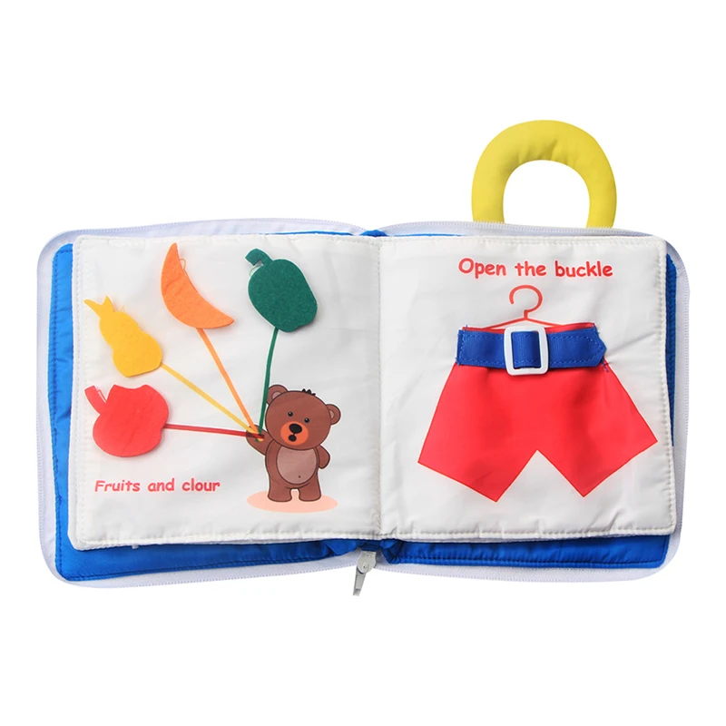

Soft Baby Cloth Book Newborn Early Educational Quiet Book Infant Cognitive Reading Matter Ring Paper Books 2019