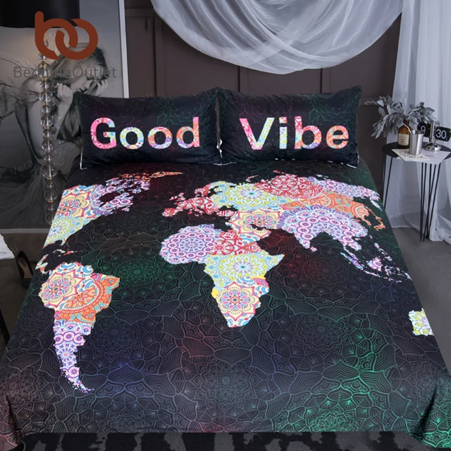 Special Offers BeddingOutlet World Map Bedding Set Mandala Flowers Duvet Cover Set Colorful Boho Floral Home Textiles Good Vibe Bedclothes 3pcs Special Offers BeddingOutlet World Map Bedding Set Mandala Flowers Duvet Cover Set Colorful Boho Floral Home Textiles Good Vibe Bedclothes 3pcs