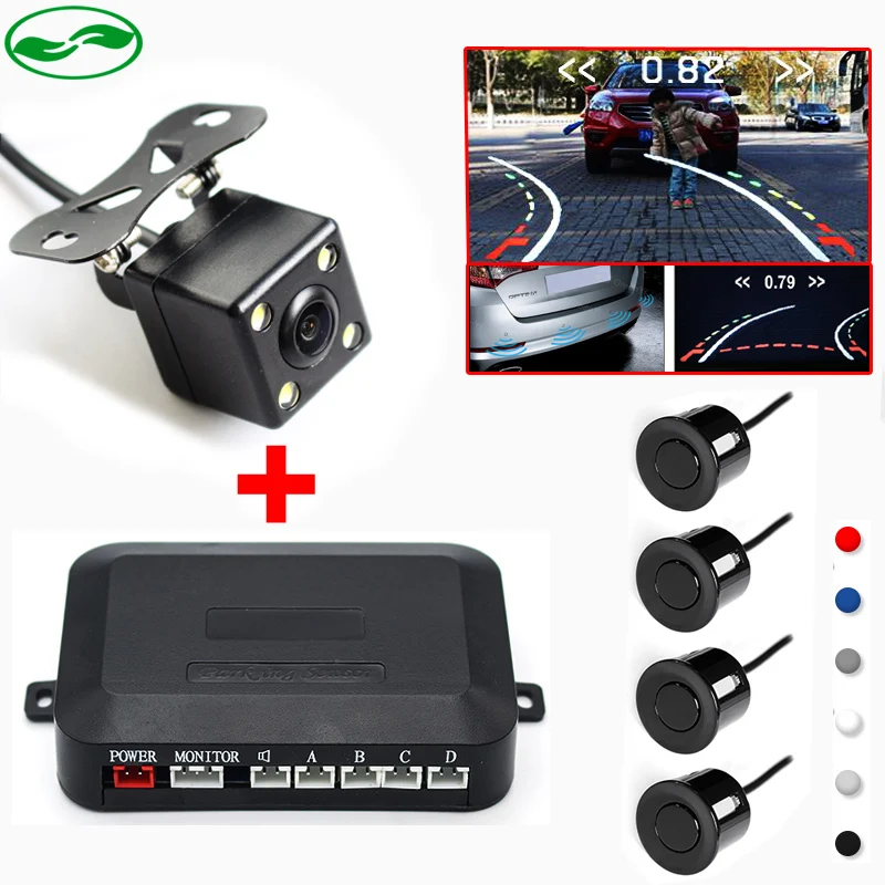 Car Video Trajectory Parking Assistance System CCD Intelligent Reversing Rear View Camera + Sensor |
