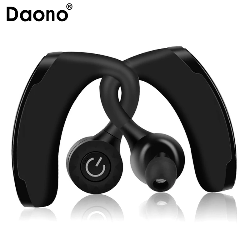 DAONO True Stereo Wireless Bluetooth Earphone Headsets Office Handsfree Bluetooth Headphones with Mic Voice Control Music Earbud