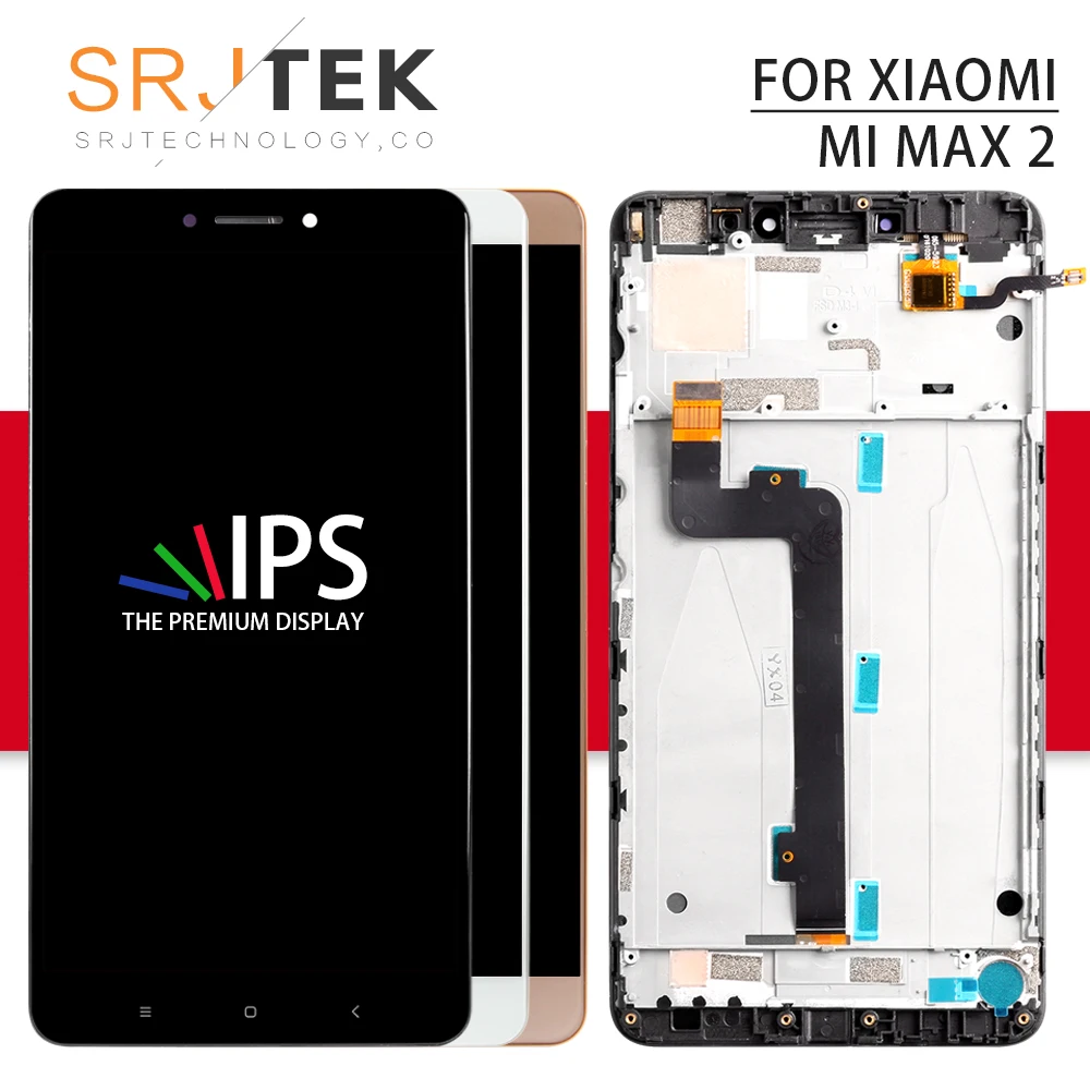 

IPS Srjtek For Xiaomi MI MAX 2 LCD Matrix Touch Screen Digitizer With Frame 6.44'' For Xiaomi Mi Max Pro Prime / Max 2 Display