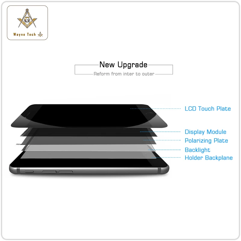 10 шт./лот None Spot AAA для iPhone 6 LCD полная сборка с экраном Замена объектива Pantalla Черный