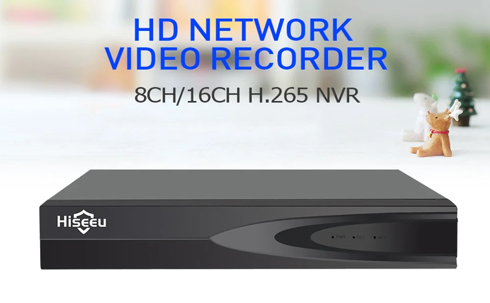 Hiseeu H.265 HEVC 8CH 16CH CCTV NVR для 5MP/4MP/3MP/2MP ONVIF 2,0 ip-камера металлическая сетевая видеокамера P2P для системы видеонаблюдения