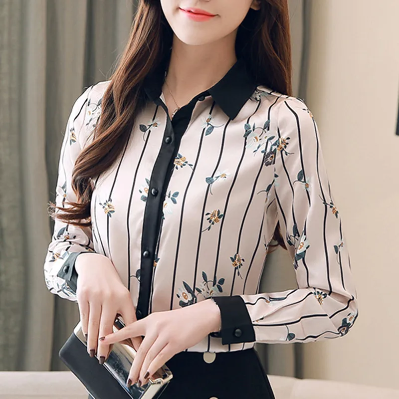 Женские топы и блузки Повседневная шелковая блузка Толстовка Harajuku Blusa Feminina Топы Рубашки однотонные Большие размеры XXL Элегантная блузка