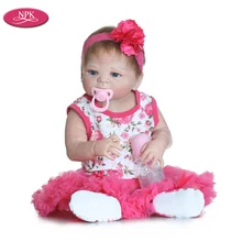 NPK Corpo Inteiro De Silicone Reborn Baby Doll игрушка Реалистичная новорожденная девочка Реалистичная малыши Bathe Toys подарок на день рождения