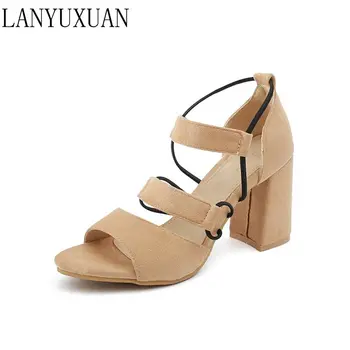 

Plus Fashion Small &Big Size 32-46 Sandals summer Women open toe High Heels Wedding Party shoes woman high quality Pumps 8807