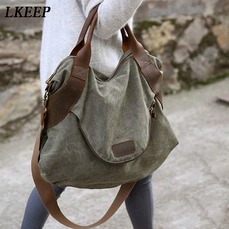 Online 2019 marke Große Tasche Casual Tote frauen Handtasche Schulter Handtaschen Leinwand Kapazität Taschen Für Frauen Messenger Taschen