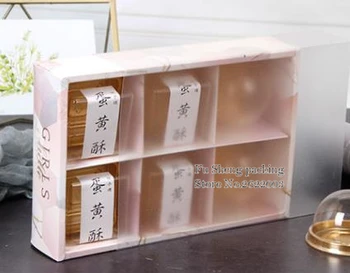 

Colourful Pink paper box with PVC window ,Biscuit Cake pastry biscuits boxes, Mooncake packing box 100pcs/lot