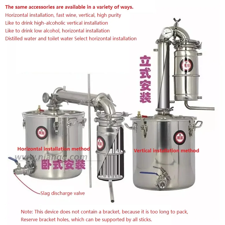 

30L Home Stainless Steel Alcohol Distiller Wine Brewing Device Spirits(Alcohol) Distillation Boiler Brand new RH