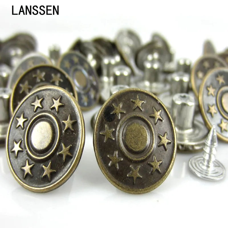 Wholesale 50 Set Bronze Tone Star Skull Heart Jean Tack Buttons Random Pattern Wholesale 50 Set Bronze Tone Star Skull Heart Jean Tack Buttons Random Pattern