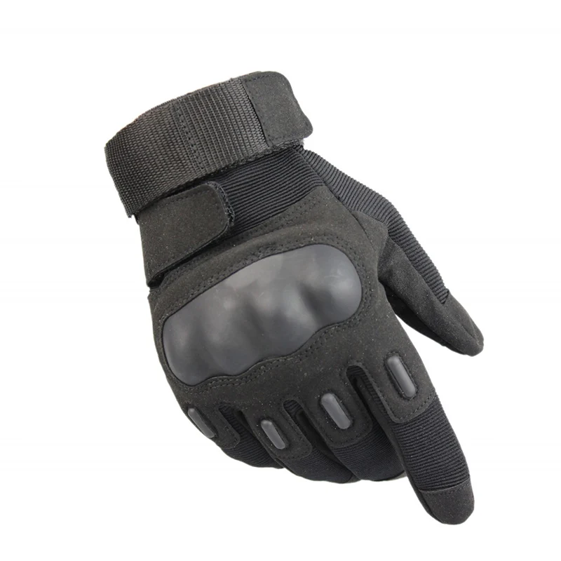 Перчатки для езды на велосипеде с сенсорным экраном, тактические перчатки для страйкбола, мотоциклетные перчатки с жесткой оболочкой, размер M, L, XL - Цвет: black