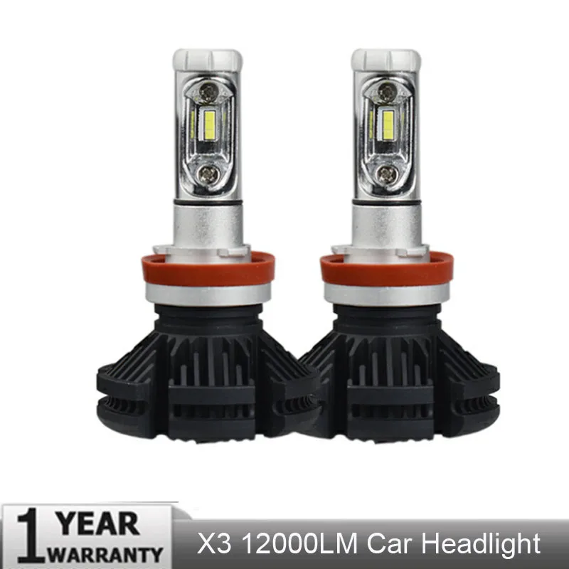 2 шт. X3 ZES H4 H7 светодиодный фонарь для автомобильных фар 3000 К/6500 К/8000 К желтый белый лед синий лампа H11 9005 9006 светодиодный автомобильный фонарь