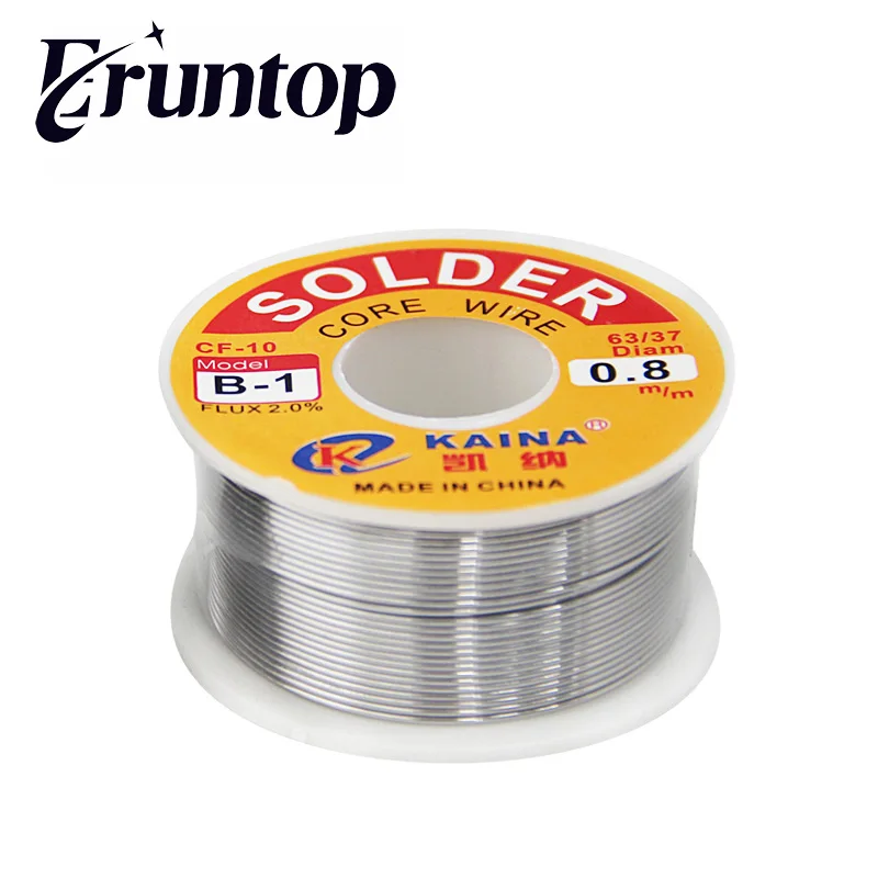 

1PCS (B-1) Welding Iron Wire 100g/3.0oz FLUX 2.0% 0.5 0.6 0.8 1.0 1.2 1.5 2.0mm 63/37 45FT Tin Lead Line Rosin Core Flux Solder