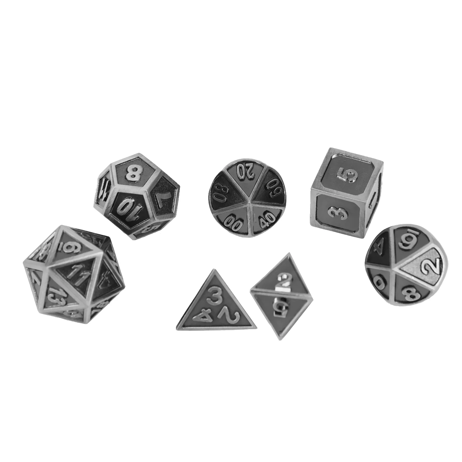 7 шт. металлические многогранные кубики DND RPG MTG ролевые инструменты для игры настольные игрушки новые