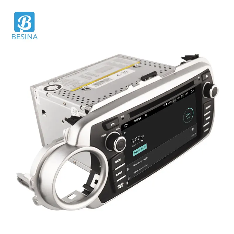 Besina Android 9,0 автомобильный мультимедийный плеер для Toyota Yaris 2012 2013 DVD VD gps навигации стерео радио аудио