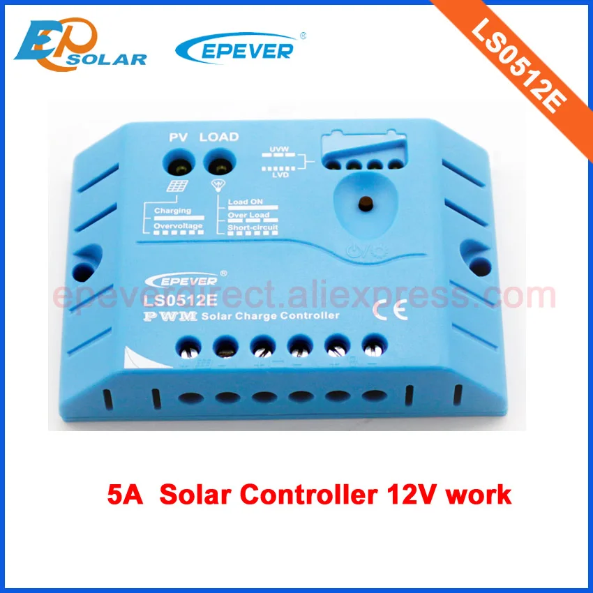 

simple operation PWM small charging controller LS0512E 5A 5amp 12V work