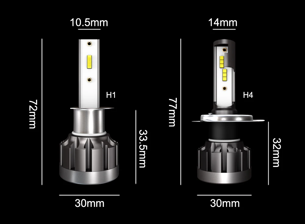 CROSSFOX Автомобильные лампы Лампы Светодиодные Лампы H7 H8 H9 H11 H1 9005 HB3 9006 HB4 H4 LED Hi / Lo 9003 HB2 Авто Лампы дальнего света 12 В 6000K 10000LM