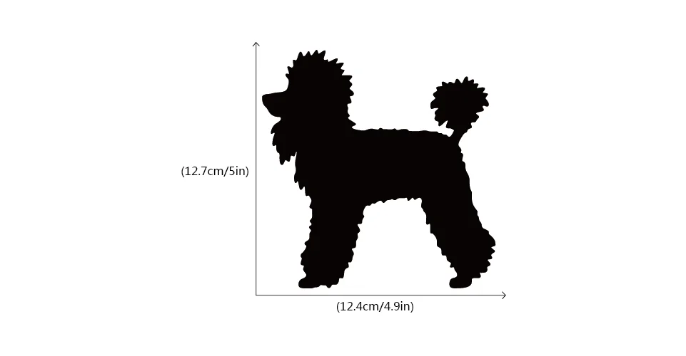 Виниловая Автомобильная наклейка с изображением пуделя, милого мультяшного животного, автомобильная наклейка для окна, двери, кузова, украшения CA0311
