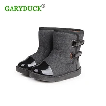GARYDUCK 2017 Nouveaux Enfants de Mode D’hiver Bottes de Neige Antidérapant Épais Coton Plus de Velours Bottes Enfants Chaussures Filles/garçons Bottes