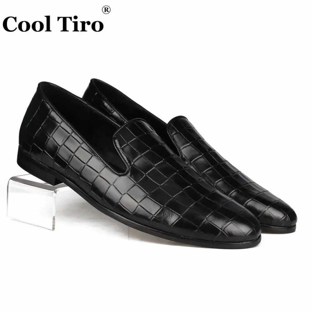 Flats On Mocasines Zapatillas Casuales Hombres Tiro Boda Slip Cocodrilo Genuino Cuero Zapatos Negro Vestido Cool Iq7tPU