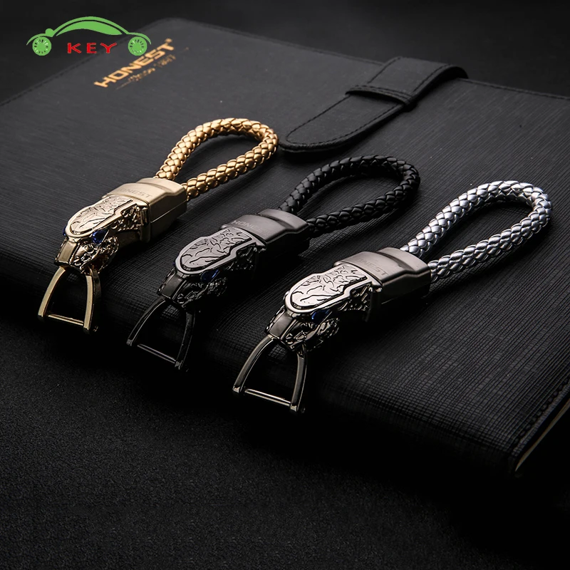 

Leopard Key Rings Metal Car Keychain for Men Business Gift Key Holder Accessories for Mercedes Volvo BMW Chevrolet Tesla Skoda