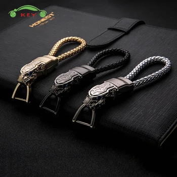 

Leopard Key Rings Metal Car Keychain for Men Business Gift Key Holder Accessories for Mercedes Volvo BMW Chevrolet Tesla Skoda