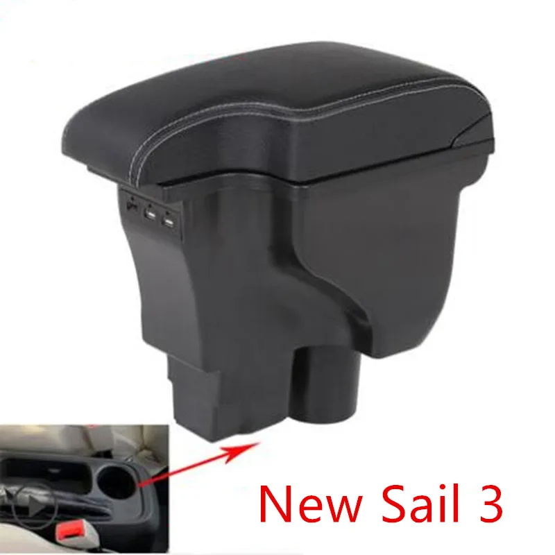 

For Chevrolet Sail 3 Armrest Central Store Content Storage Box 2015-2018