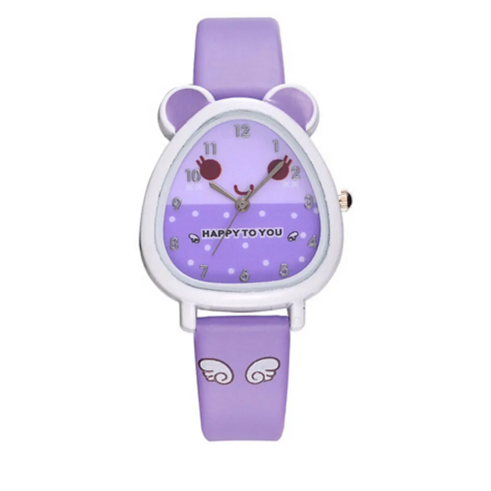 Чудесный дизайн в виде животного для мальчиков и девочек Детские кварцевые часы подарок на день рождения и Mnycxen# D - Цвет: Многоцветный