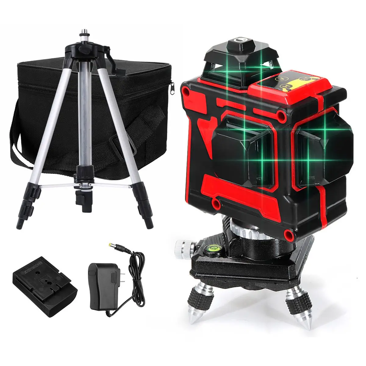 

Laser Levels 12 Lines 3D High-precision Green Laser Self Leveling 360 Degree Horizontal & Vertical Cross Waterproof AC 100-240V