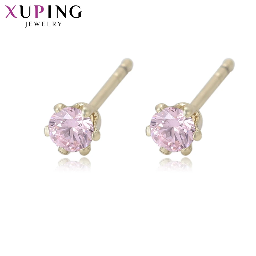 

Xuping Simple Light Gold Color Plated Earrings With Synthesis CZ for Lady Christmas Day Jewelry Gift S80,3-23752