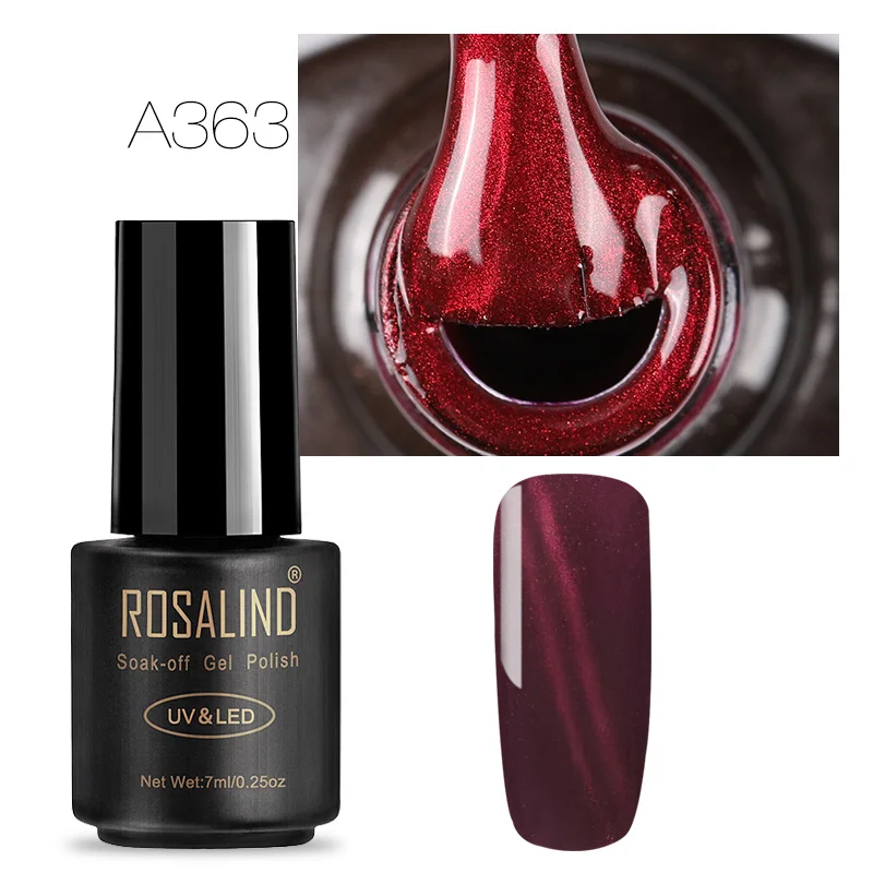 ROSALIND 7 мл кошачий глаз серия Гель-лак для ногтей Prime Nail Art Desgin Soak Off гибридный Белый Гель-лак для ногтей Набор для маникюра - Цвет: A363