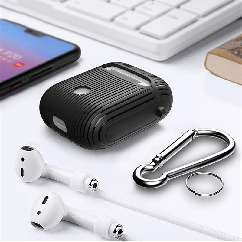 VETOMEET анти-потеря Пряжка Bluetooth беспроводной Чехол для наушников для AirPods TPU Материал Пылезащитный для AirPods зарядный чехол