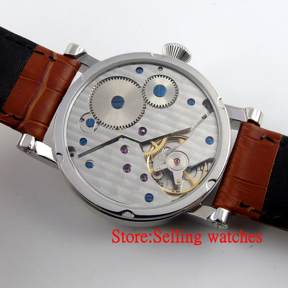 Часы мужские механические с кожаным ремешком 43 мм|watch leather strap|watch leatherwatch men |