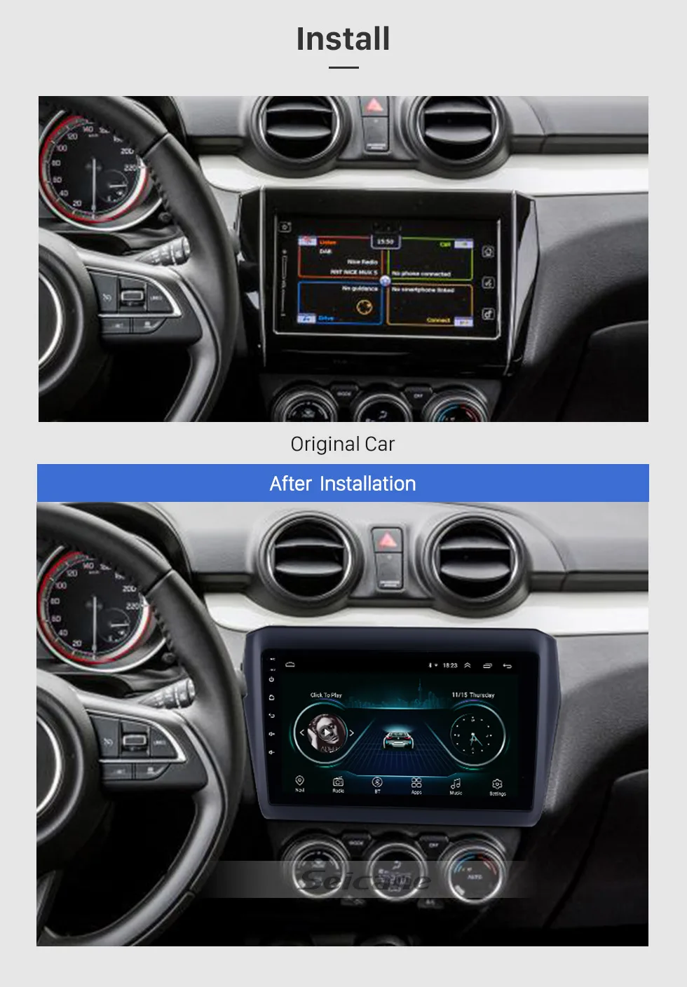 Sale Seicane Car Radio For SUZUKI Swift 2017 2018 2019 Android 8.1 9inch HD Touchscreen Bluetooth GPS Navigation Multimedia Player 3 Sale Seicane Car Radio For SUZUKI Swift 2017 2018 2019 Android 8.1 9inch HD Touchscreen Bluetooth GPS Navigation Multimedia Player 3