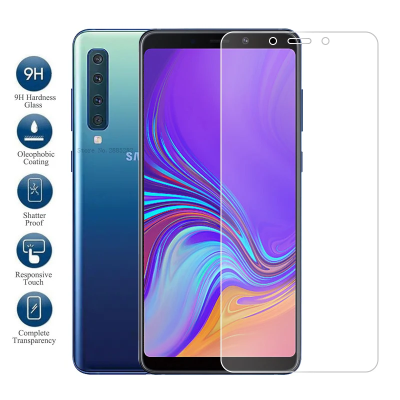 Экран протектор для samsung Galaxy A7 A9 A50 A30 A70 A90 A60 A40 A80 A90 S10e M10 M20 с белым краем пересмотра жидкости