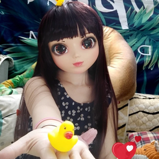 

(P-01)Female Sweet Girl Resin Half Head Kigurumi Mask With BJD Eyes Cosplay Japanese Anime Role Lolita Mask Crossdress Doll