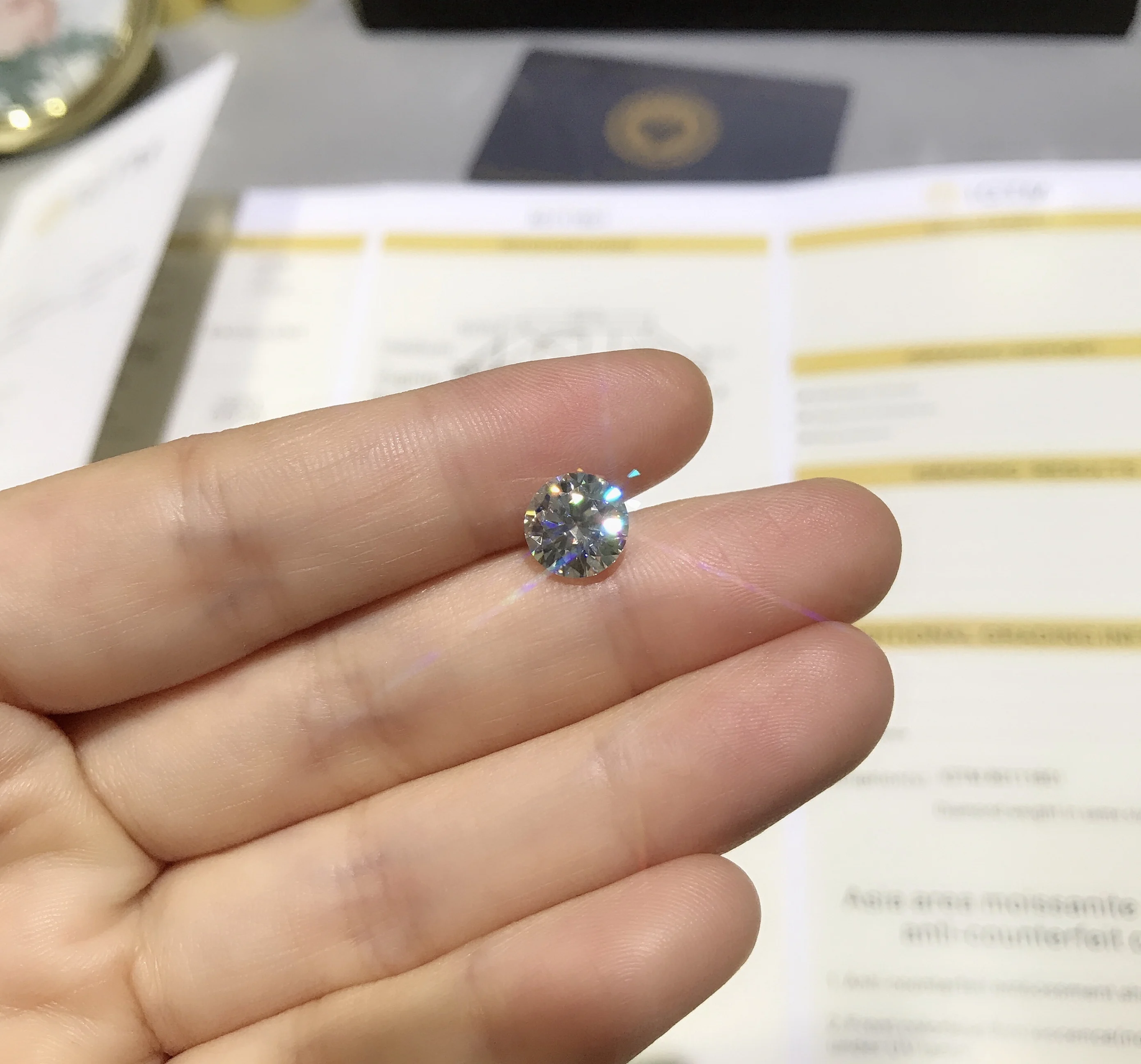 Стихи еврей магазин круглый муассанит1.00ct D VVS barestone пользовательские Муассанит кольцо подвески для голых алмазов