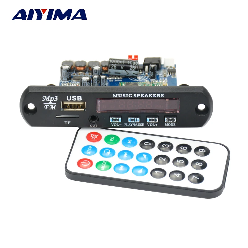 Плата аудио декодера AIYIMA 12 в Bluetooth 4 0 MP3 APE FLAC WAV WMA стерео декодирование 10 Вт +