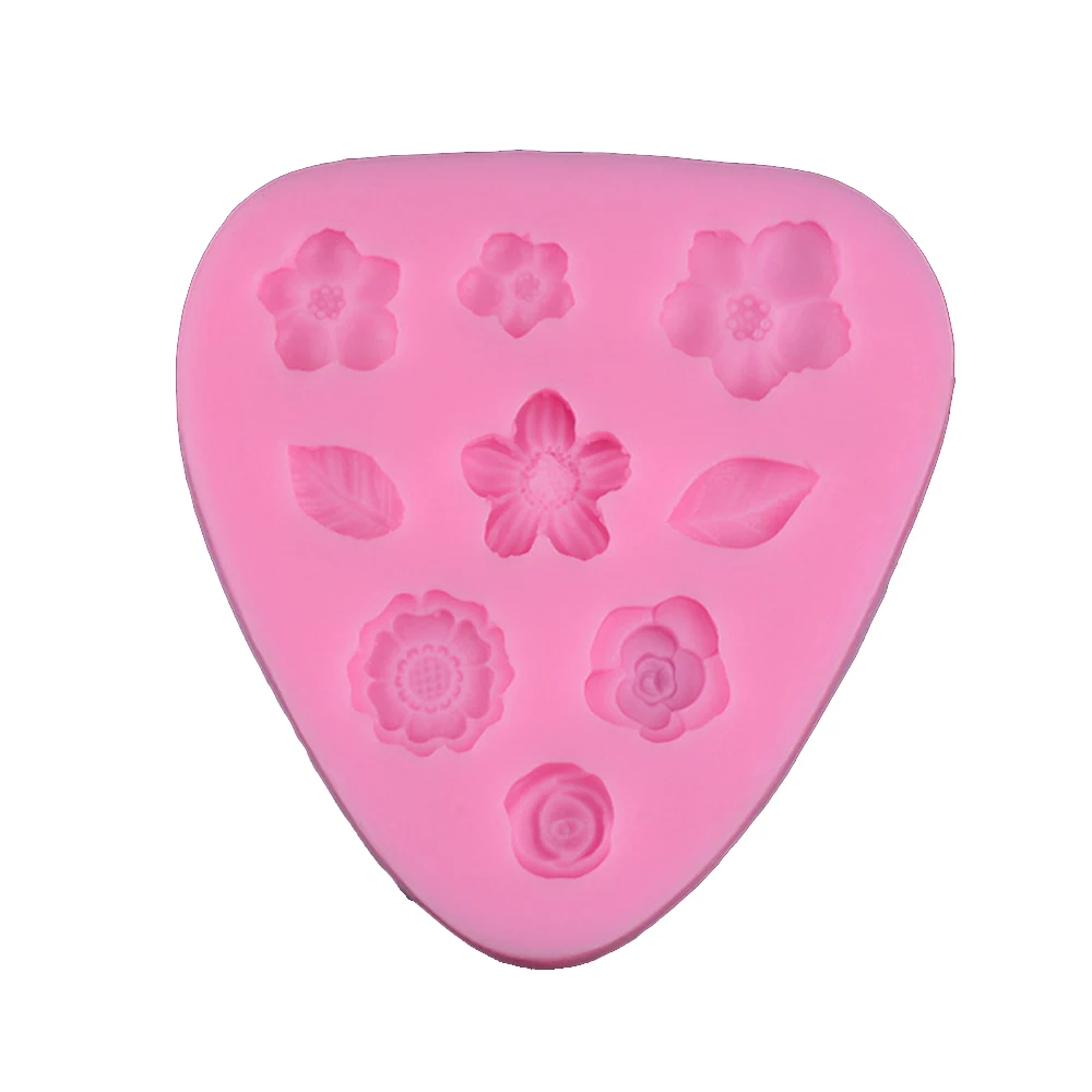 

3D Rose Flower Fondant Cake Chocolate Sugarcraft Mold Cutter Silicone Tools DIY