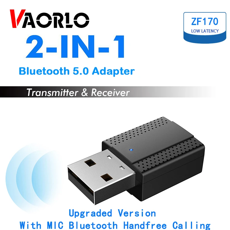 

Upgraded Bluetooth 5.0 Receiver Transmitter With MIC Handfree Call USB Mini 3.5mm Stereo Wireless Bluetooth Adapter For Car TV