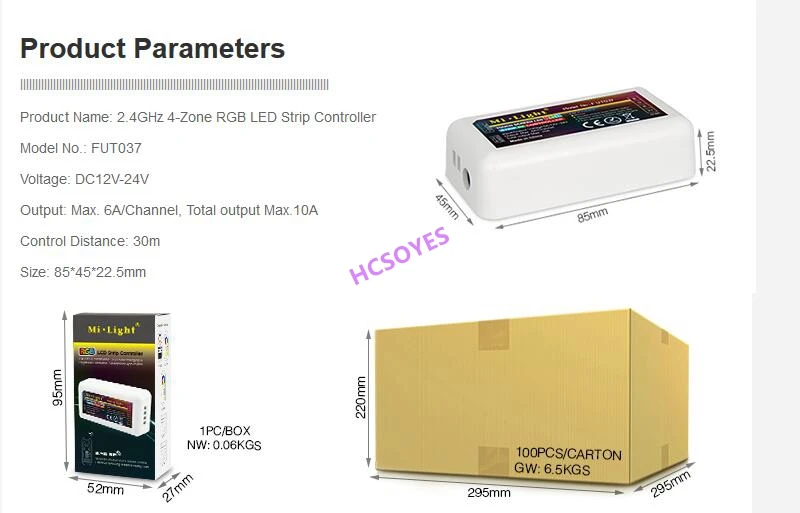 MiLight FUT035 FUT036 FUT037 FUT038 FUT039 2,4G RF беспроводной Одноцветный диммер CCT RGB RGBW RGB+ CCT контроллер светодиодной ленты