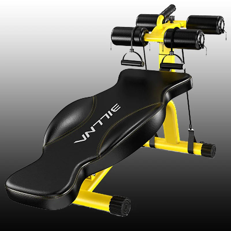 Yellow New Fitness Machines For Home Sit Up Abdominal Bench fitness Board abdominal Exerciser Equipments Gym Training muscles 2018 new vibration fitness massager for keeping health fitness equipments slimming fitness