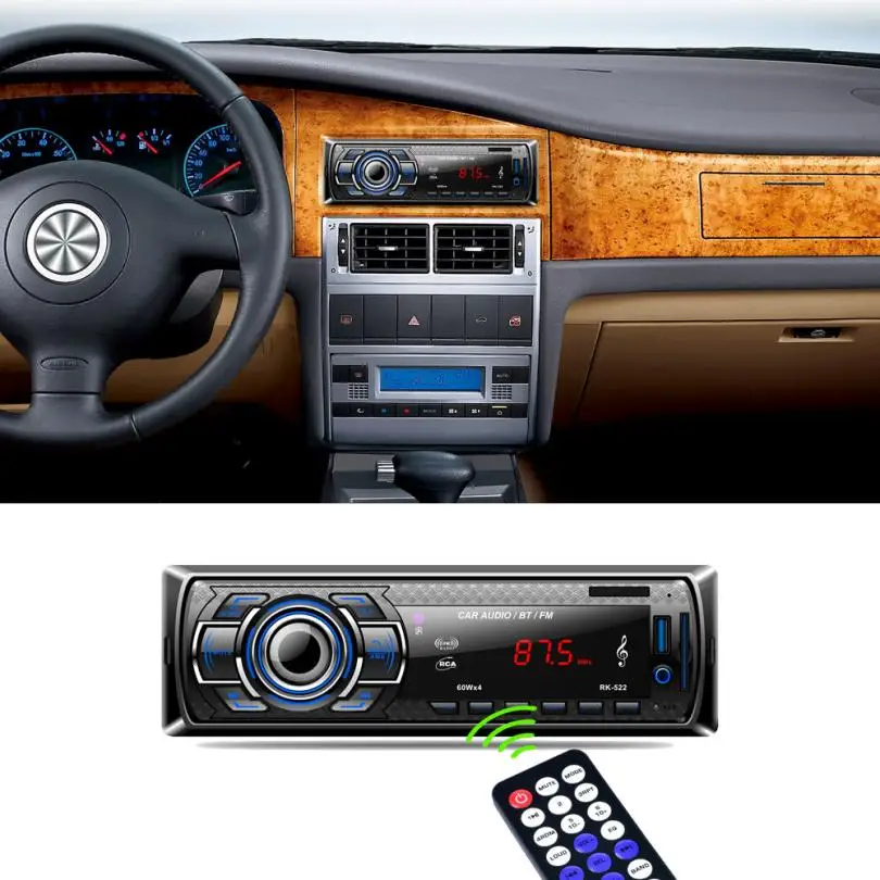 Автомобильный Стайлинг Bluetooth аудио стерео FM DVD CD MP3 плеер приемник USB SD AUX вход PK 522