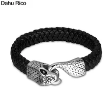 Braslet gelang мужские heren dia del padre кожаные deri couro cadenas цепи серебряного цвета acero inoxidable rvs Dahu Rico браслеты