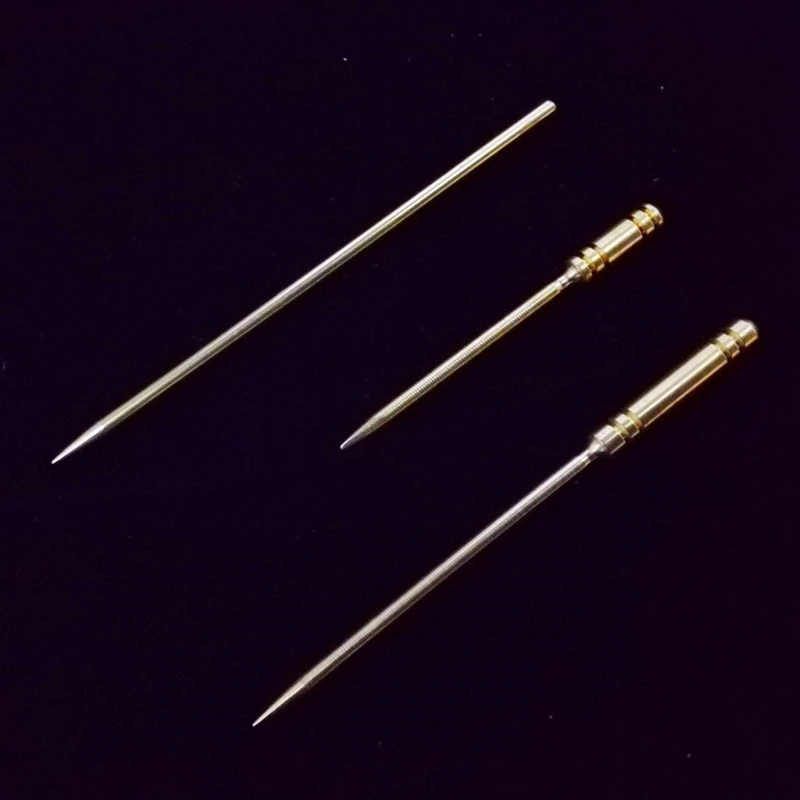 2PCS Portable Handmade Brass Toothpick Creative Retro Copper Toothpick