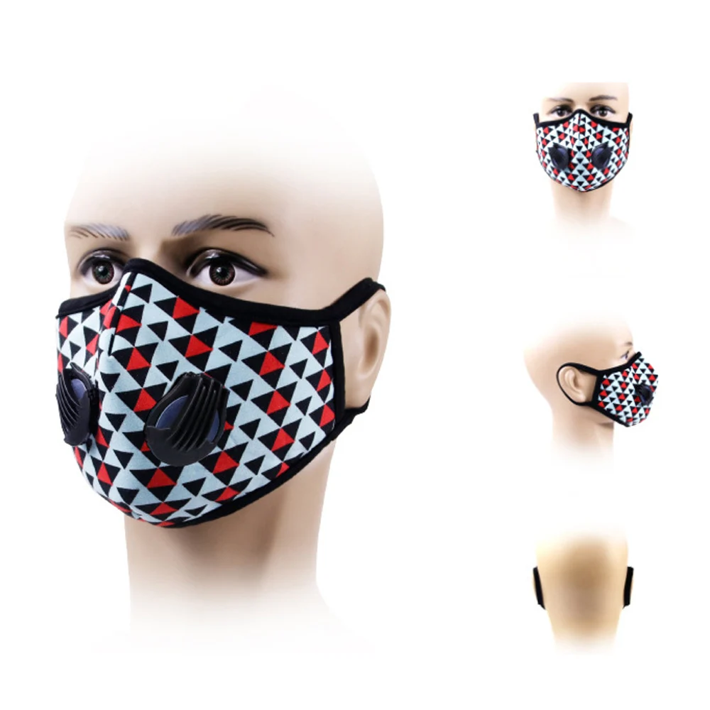 1 шт. модные красочные унисекс дыхательный клапан PM2.5 рот маска Анти-пыль анти-загрязнения маска