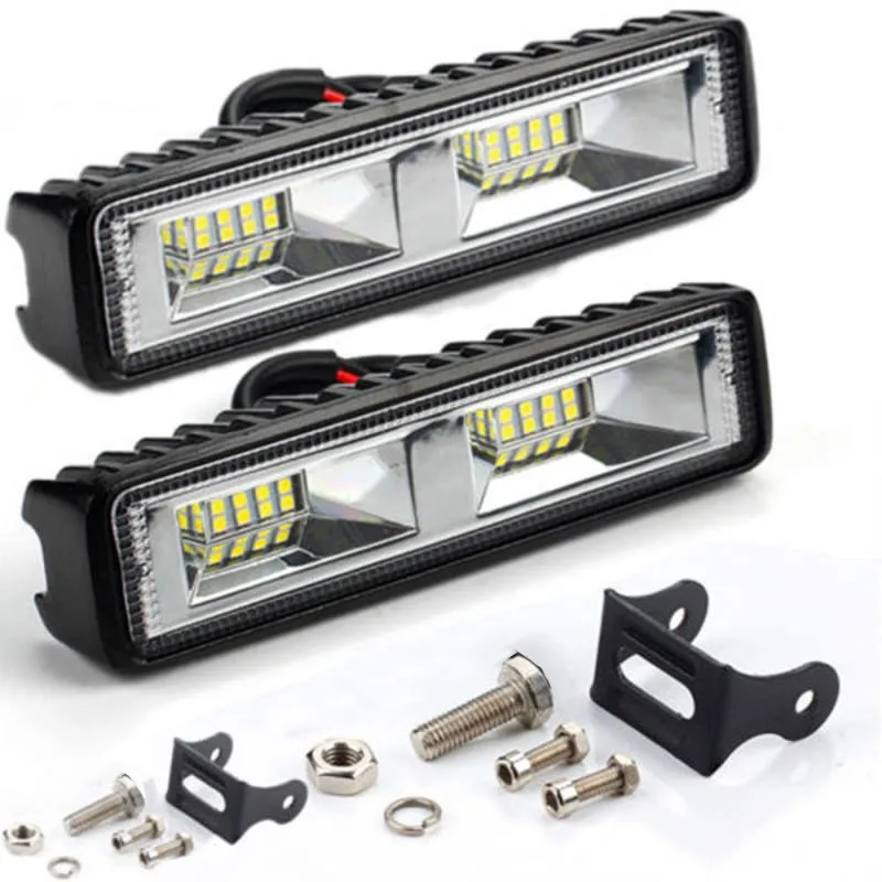 2x48 Вт 12 В 16LED автомобильный рабочий свет бар точечный луч дальнего света противотуманная фара для работы вождения внедорожной лодки автомобиль трактор грузовик яркая лампа - Цвет: 2pcs